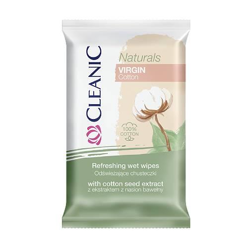 Cleanic Naturals Virgin Cotton Chusteczki odświeżające, 15 szt. -> Wysyłka od 3,99 - odbiór w Żabce