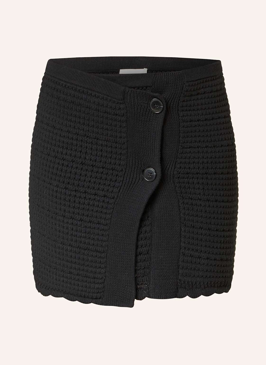 Closed Spódnica Z Dzianiny Crochet schwarz