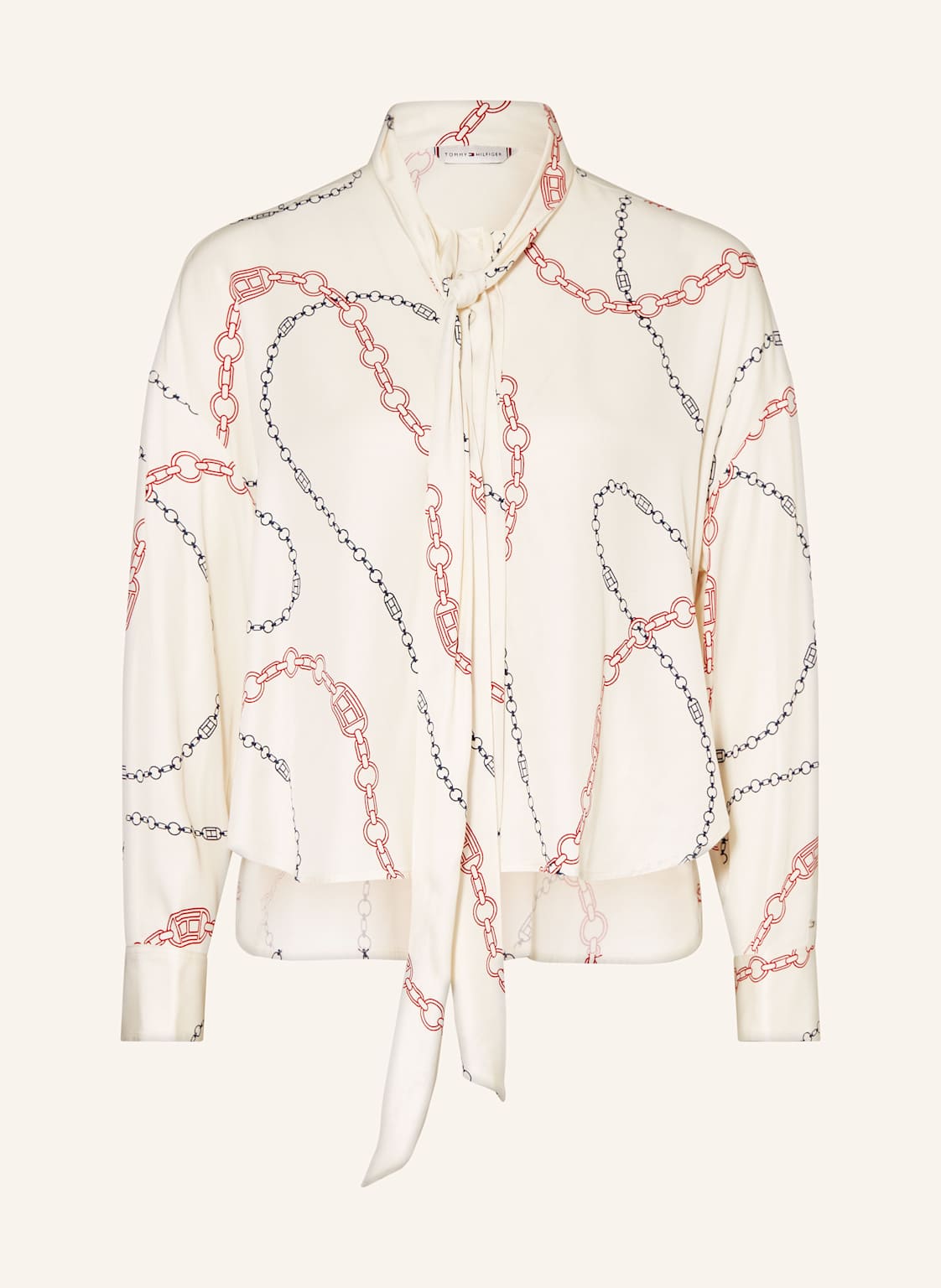 Tommy Hilfiger Bluzka Z Wiązaniem Pod Szyją rosa