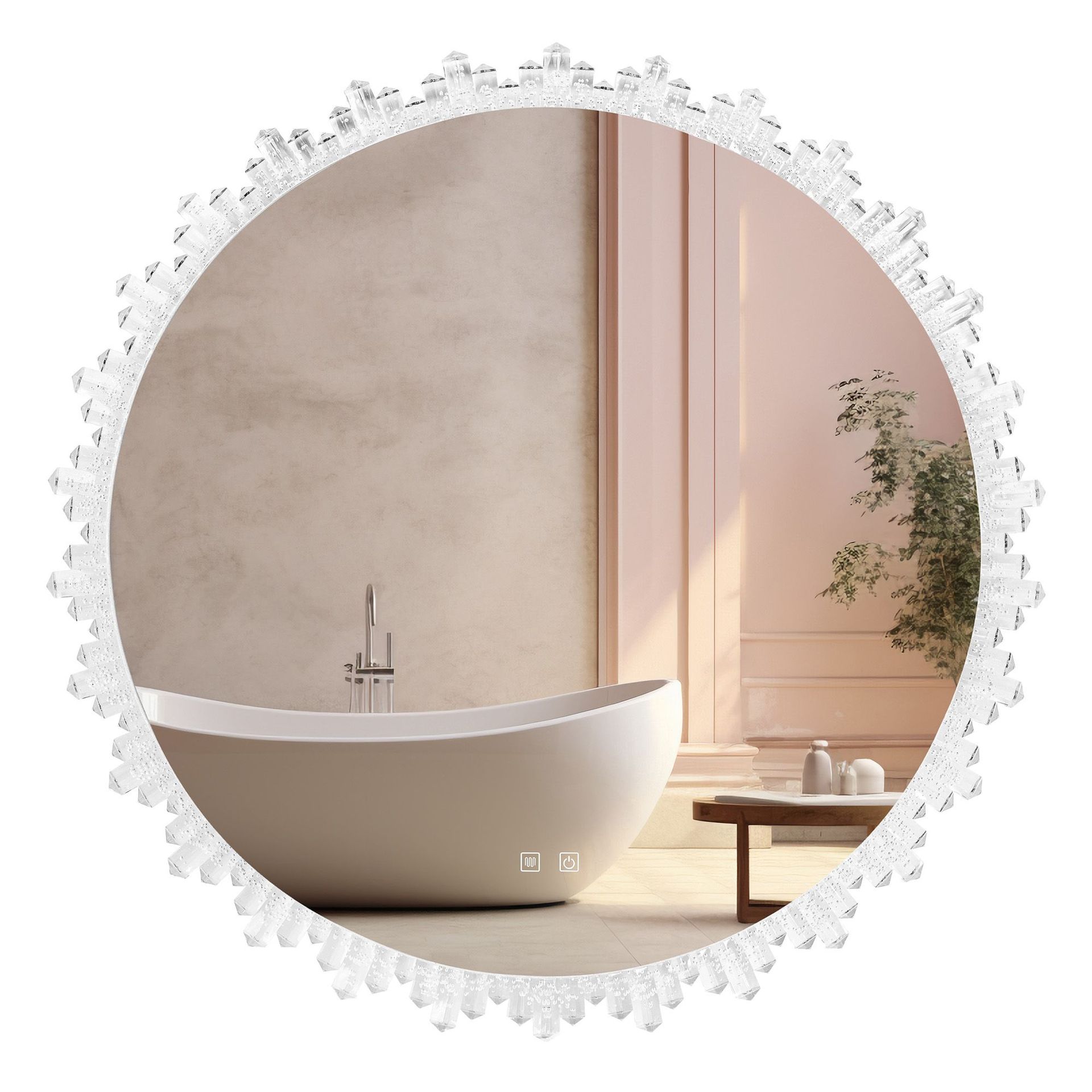 Tutumi LUSTRO ŚCIENNE LED KRYSZTAŁOWE 80cm X013