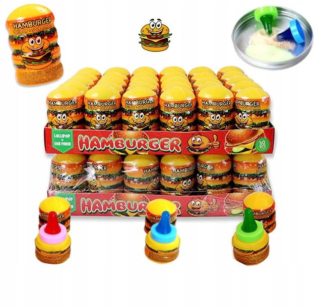 LIZAKI HAMBURGER LIZAK + CUKIEREK W PROSZKU 30SZT Hamburgery
