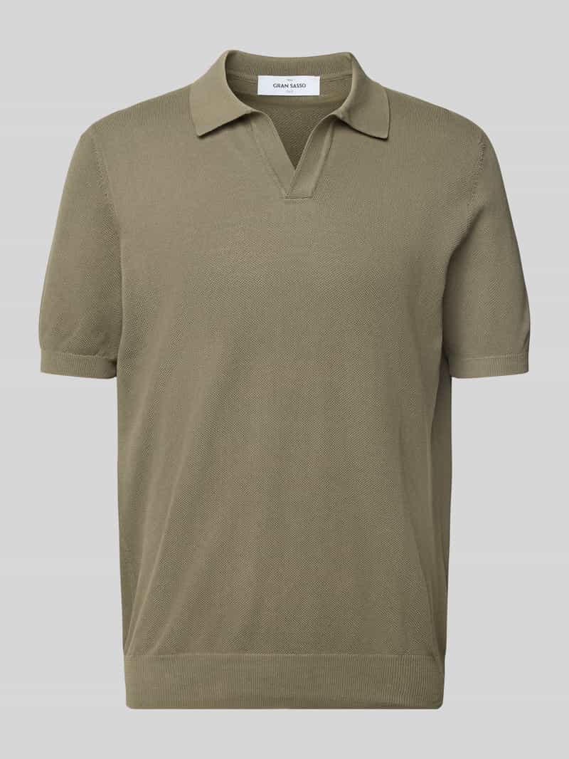 Koszulka polo o kroju regular fit z dekoltem w serek