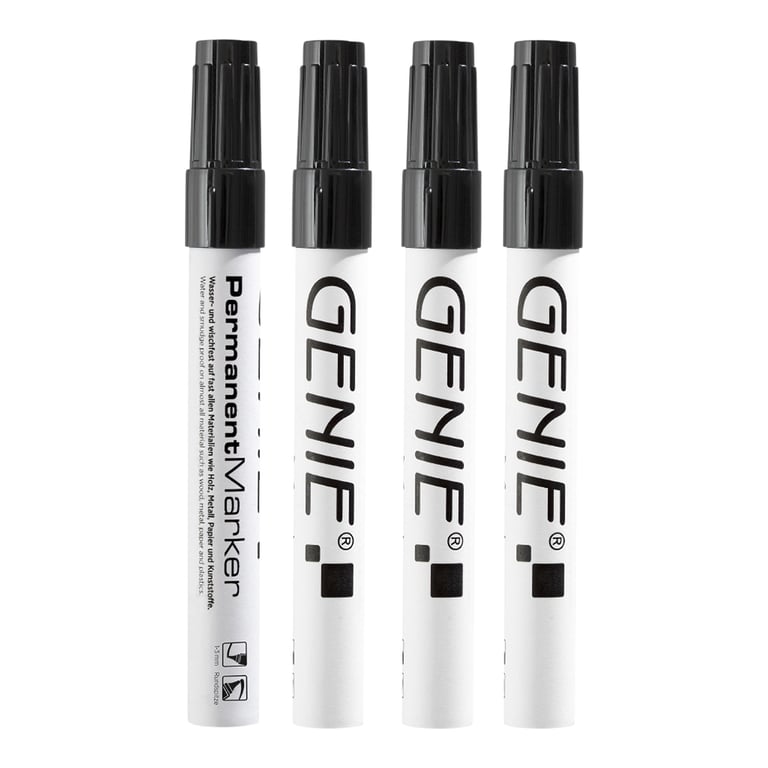 Genie 40030 marker permanentny Końcówka pociskowa Czarny 4 szt.