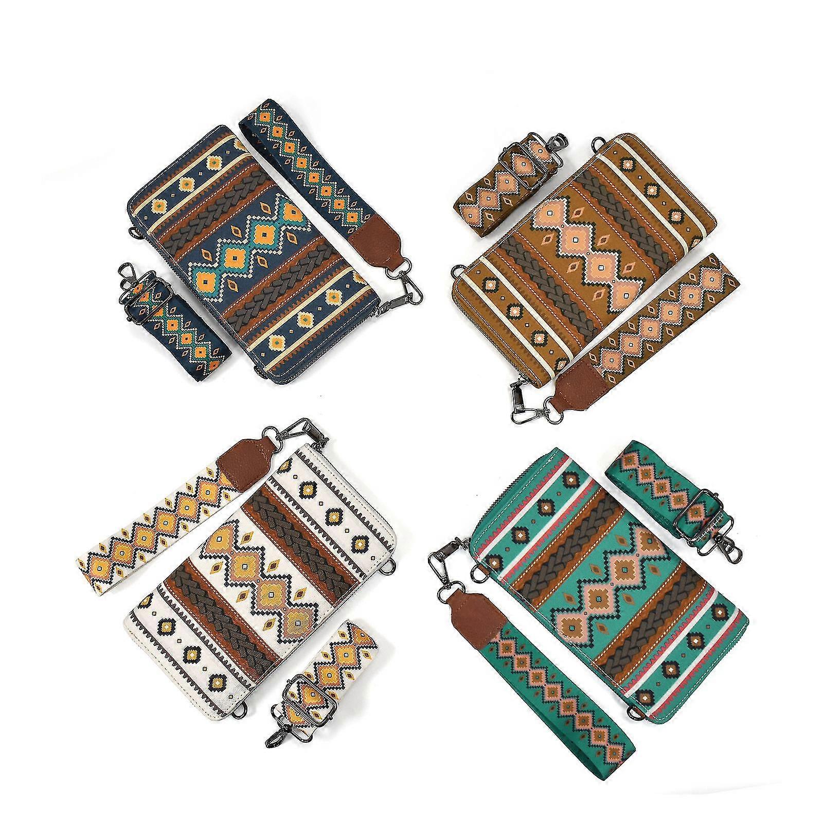 Portfel na karty Montana West Wrangler Posiadacz karty kredytowej Boho Aztec, oferta 50% Biały
