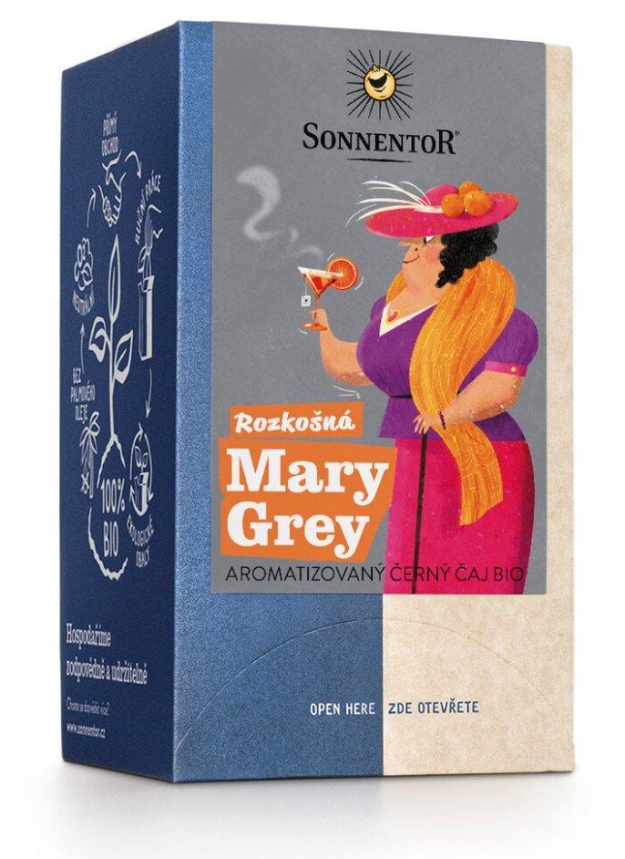 Sonnentor - Adorable Mary Grey, herbata porcjowana, BIO, 18 szt.