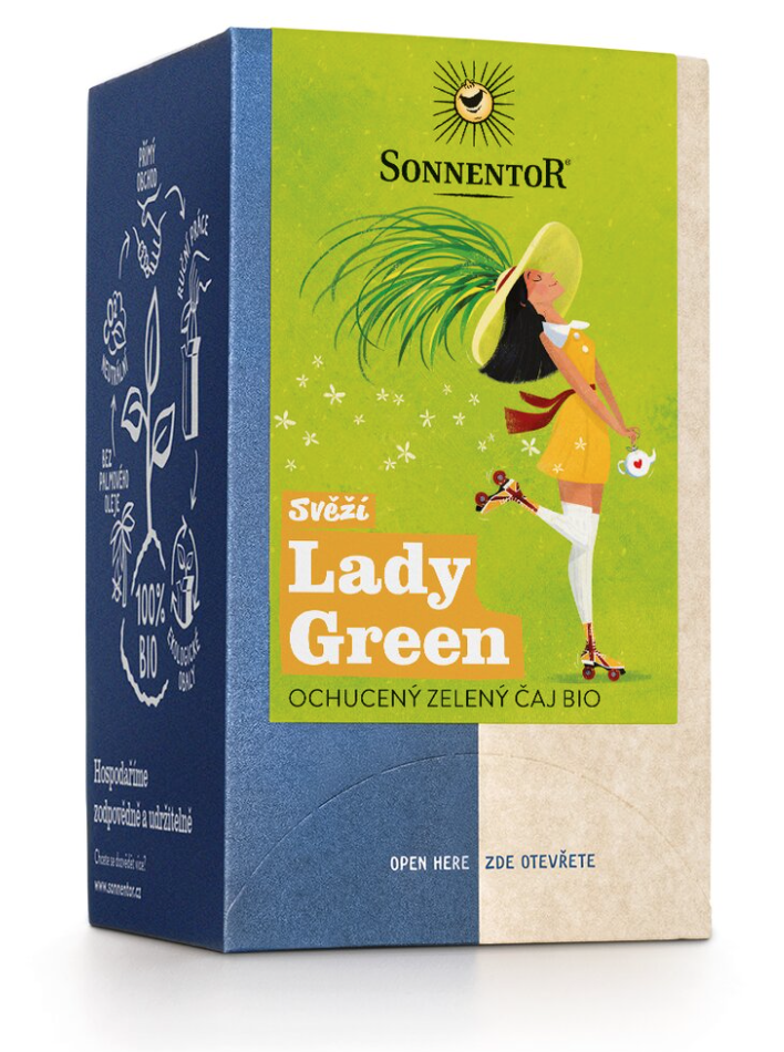 Sonnentor - Fresh Lady Green, herbata w torebkach, ekologiczna, 18 szt.