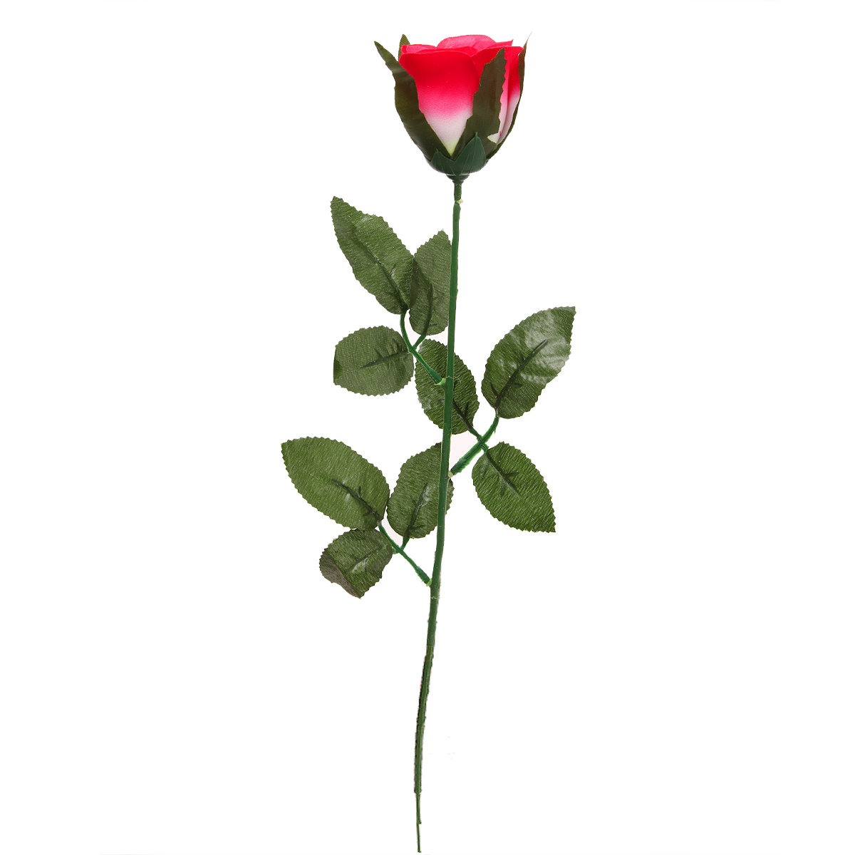 SZTUCZNE KWIATY - RÓŻA 64 CM BIAŁO-RÓŻOWA 5051