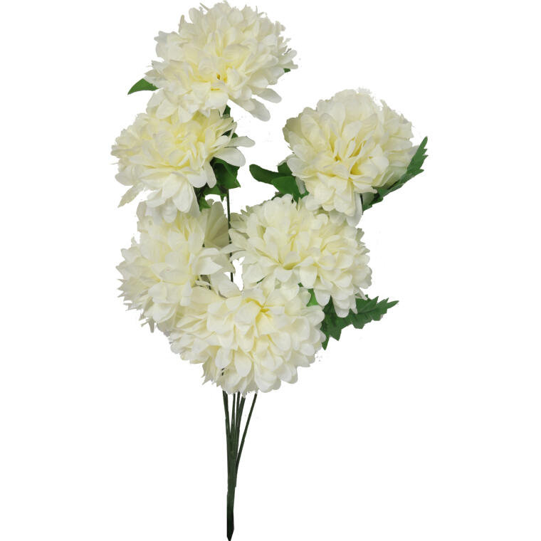 Biały Bukiet Sztucznych Chryzantem 72cm - Dekoracj