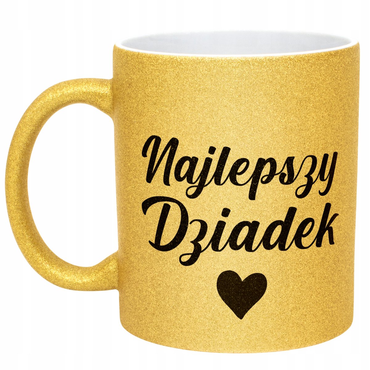 Złoty kubek brokatowy Dzień Dziadka Dla Dziadka Prezent Upominek