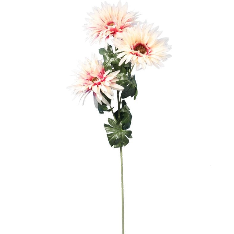 Gałązka z 3 kremowymi Gerberami - Kwiat sztuczny w