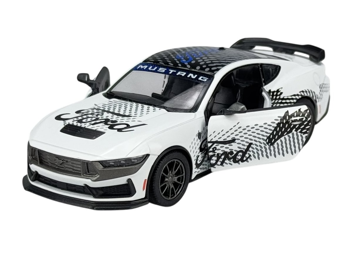 KINSMART 2024 FORD MUSTANG DARK HORSE BIAŁY 1:38 BEZ PUDEŁKA KT5455