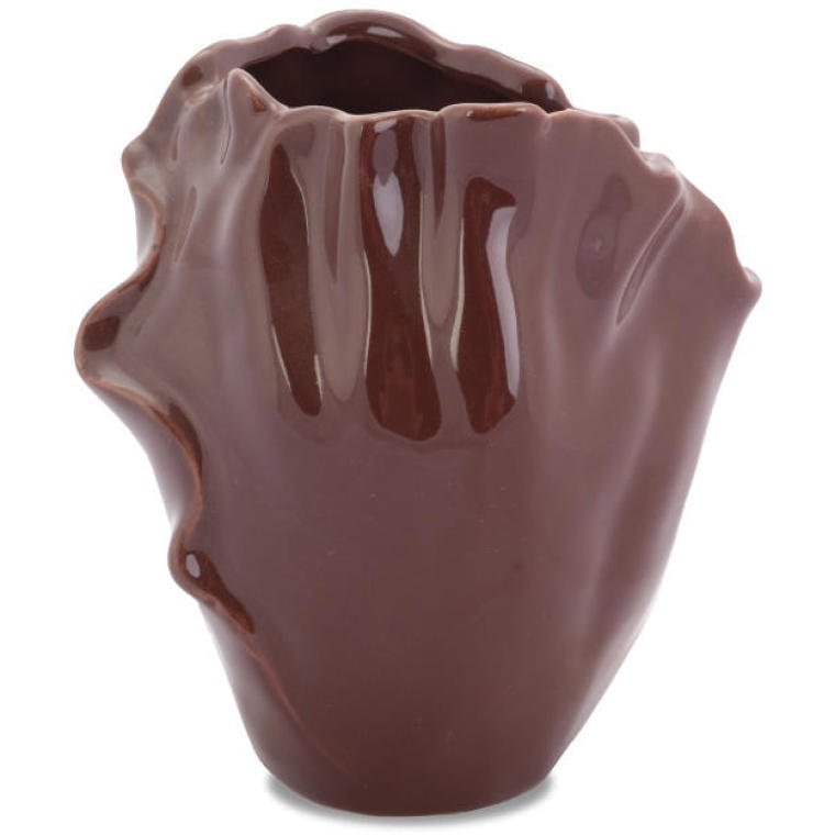 Wazon ceramiczny Brązowy Kwiatowy Plaster z antypo
