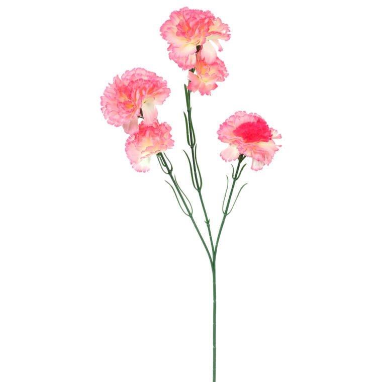 Goździki sztuczne - gałązka 5 sztuk, kolor łososio