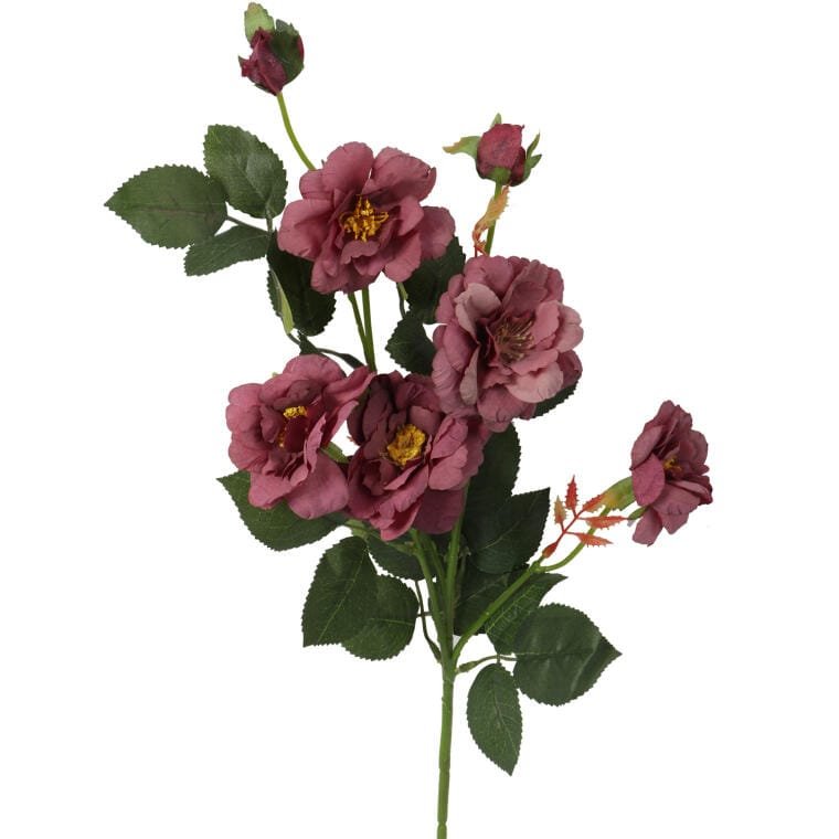 Sztuczne Róże w Kolorze Pudrowym Ciemnym Różu - Ga