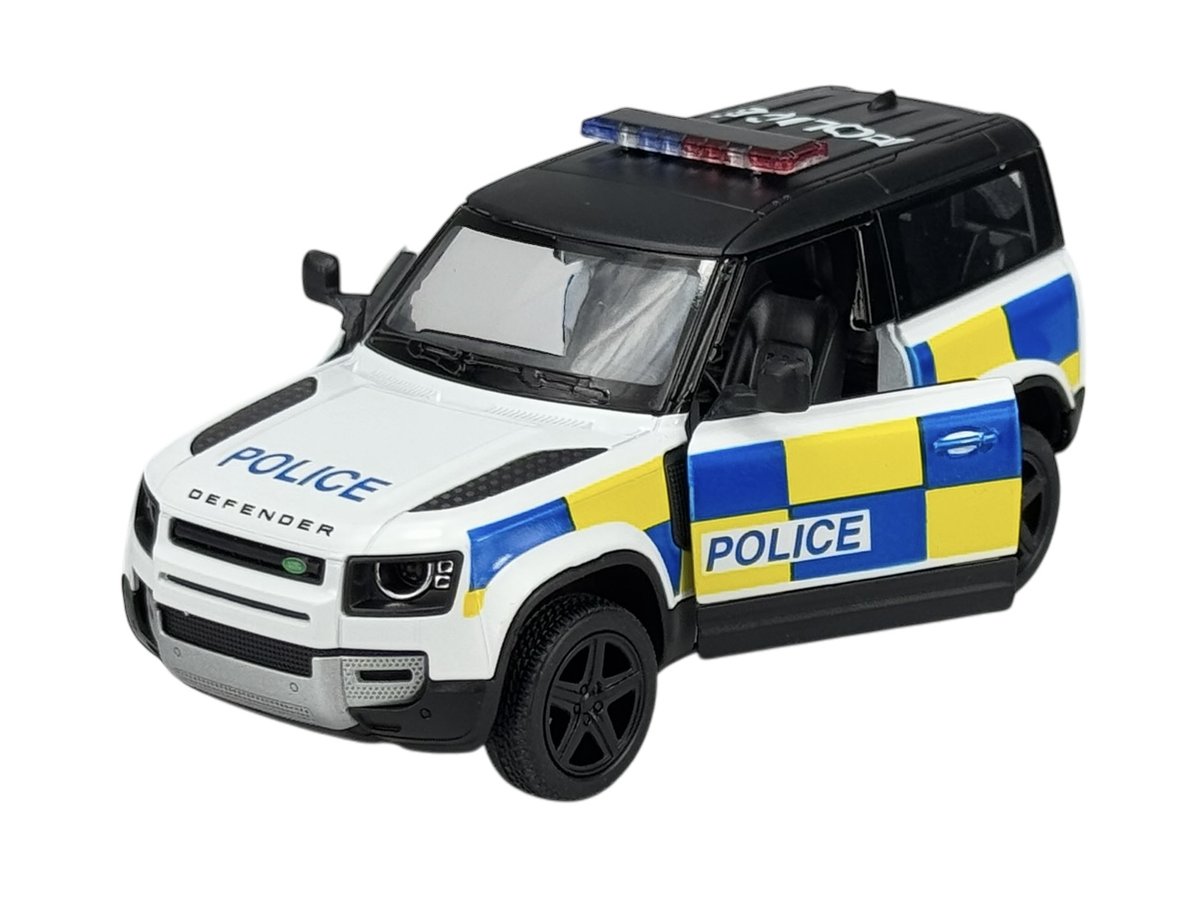 KINSMART LAND ROVER DEFENDER 90 POLICJA 1:36 BEZ PUDEŁKA KT5428
