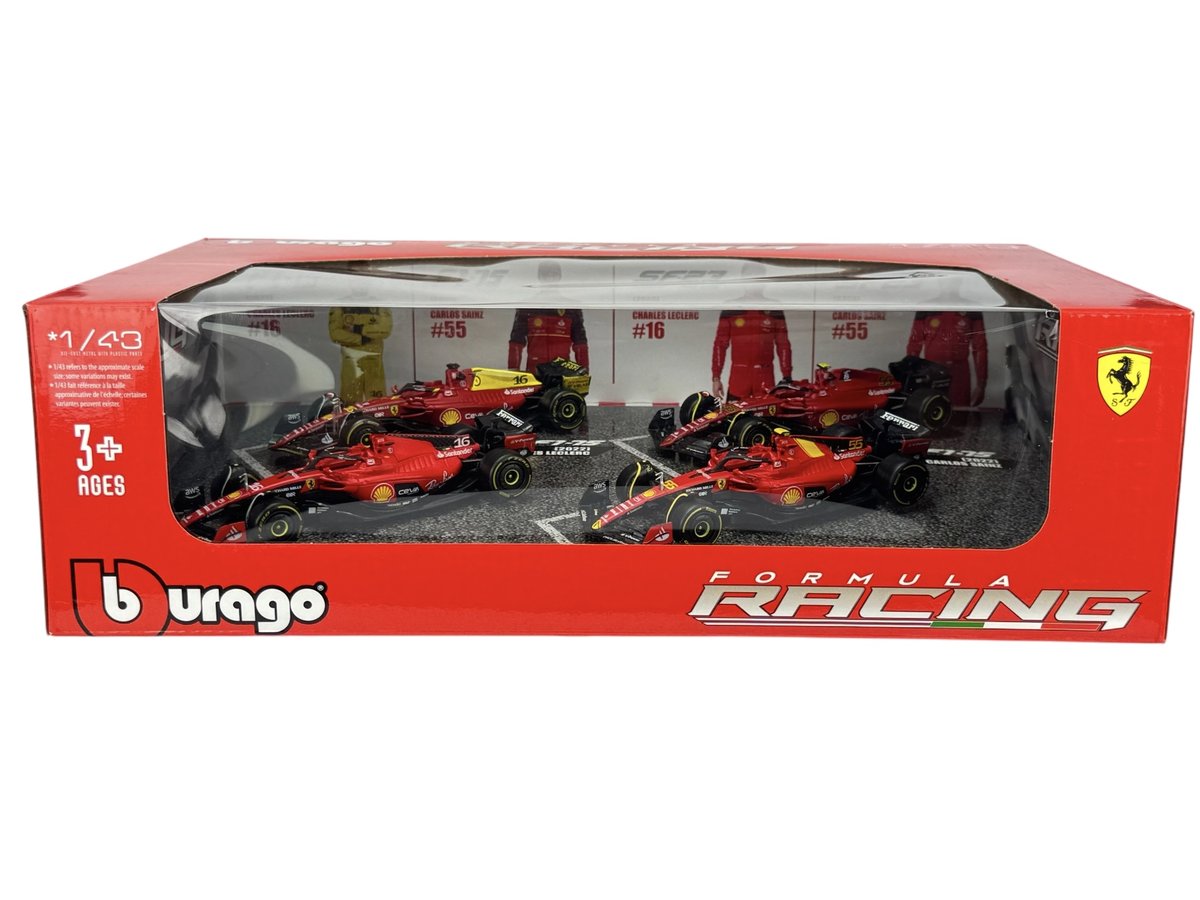 BBURAGO F1 FERRARI RACING 4-PACK 1:43 36848