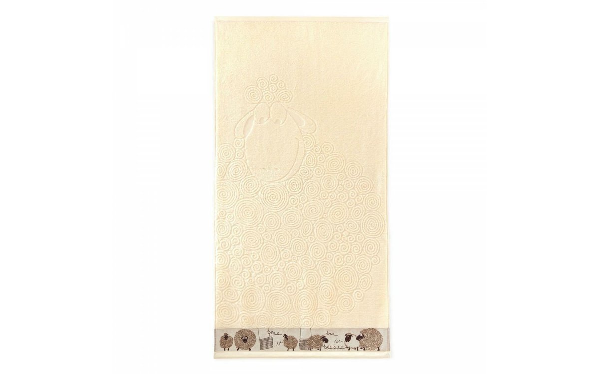 Ręcznik 30x50 The Sheeps Owce kremowy 400 g/m2 frotte bawełniany dziecięcy do przedszkola Zwoltex