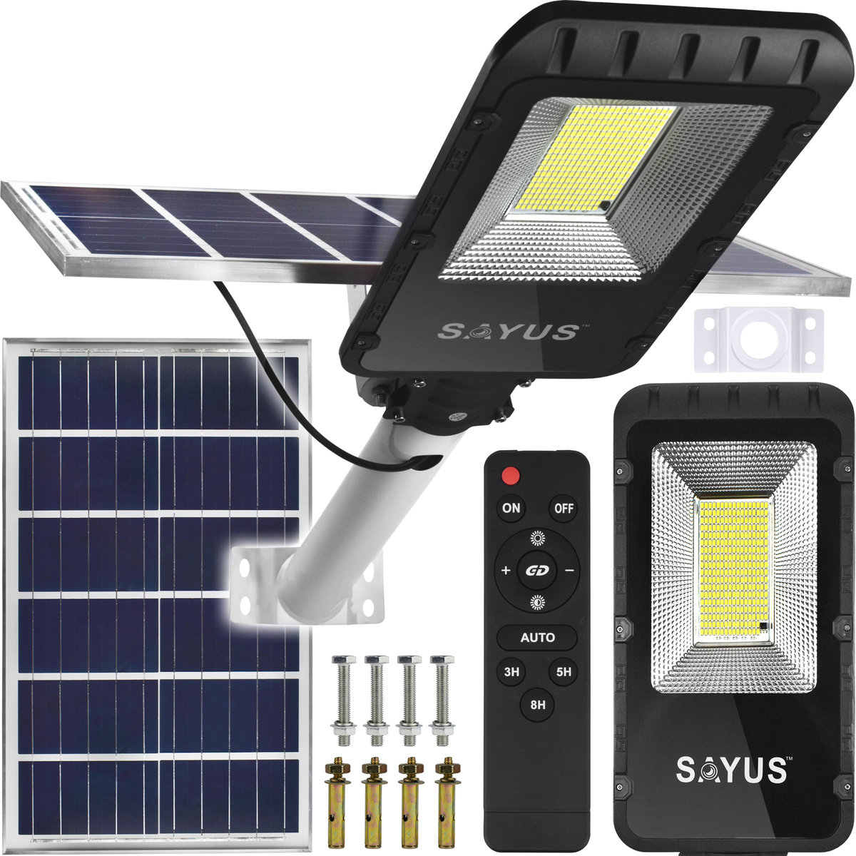 LATARNIA ULICZNA LAMPA SOLARNA LED OGRODOWA CZUJNIK RUCHU 1400W UCHWYT