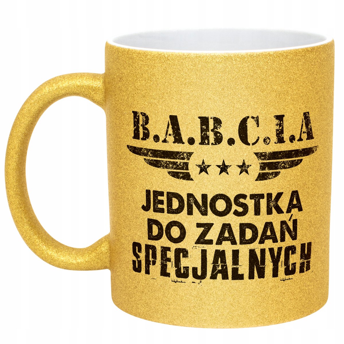 Złoty kubek brokatowy Dzień Babci Dla Babci Prezent Upominek