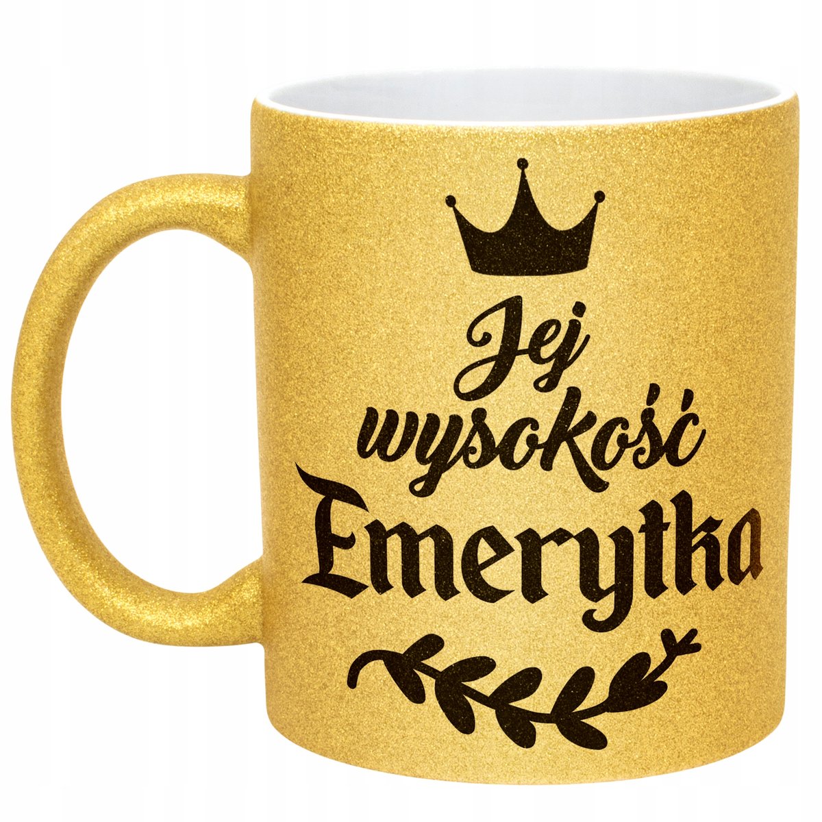 Złoty kubek brokatowy Z okazji Emerytury Dla Emerytki Prezent