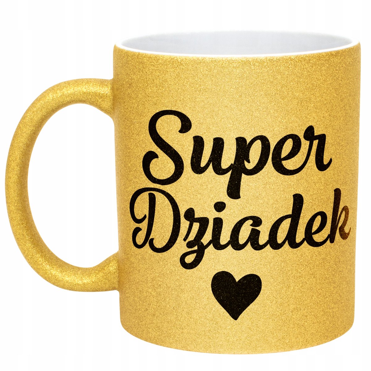 Złoty kubek brokatowy Dzień Dziadka Dla Dziadka Prezent Upominek