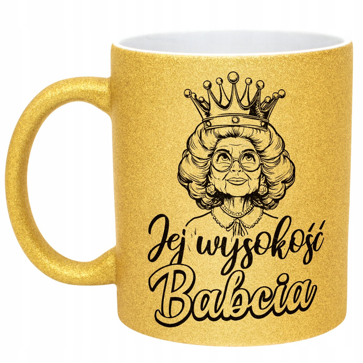 Złoty kubek brokatowy Dzień Babci Dla Babci Prezent Upominek