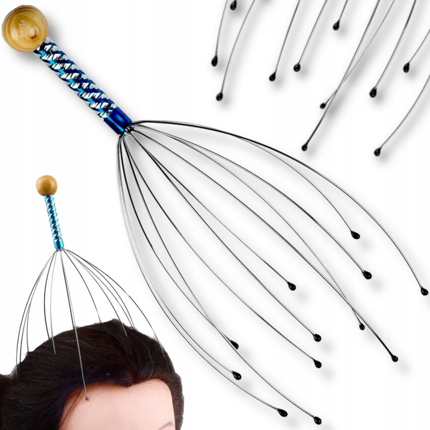 Ajurwedyjski Masażer Do Skóry Głowy Relaksujący Zdrowie Odstresowanie Masaż