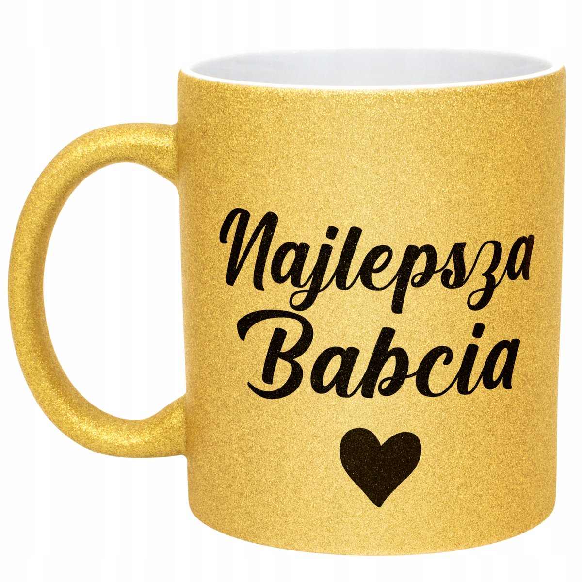 Złoty kubek brokatowy Dzień Babci Dla Babci Prezent Upominek