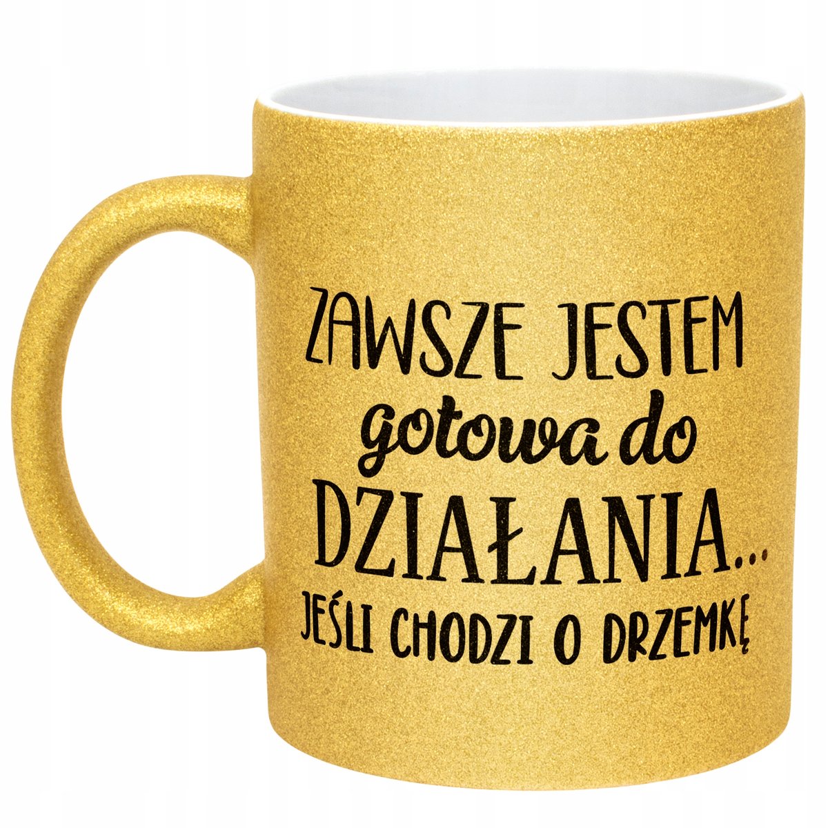 Złoty kubek brokatowy Dzień Kobiet Zabawny Prezent Upominek Dla Kobiety