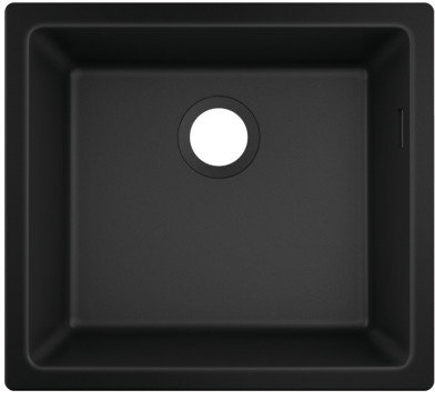 Hansgrohe S51 Zlewozmywak granitowy jednokomorowy 50x45 cm grafitowa czerń 43431170