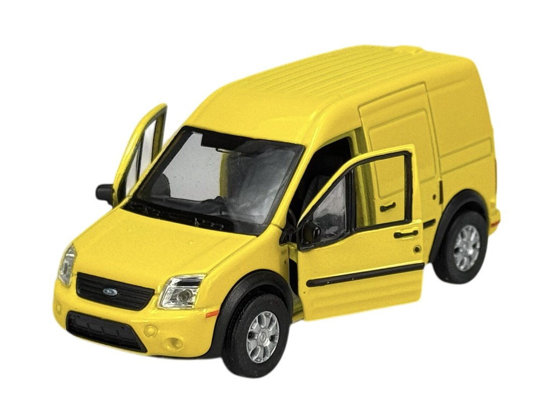 WELLY FORD TRANSIT CONNECT ŻÓŁTY 1:34 NOWY METALOWY MODEL 43631