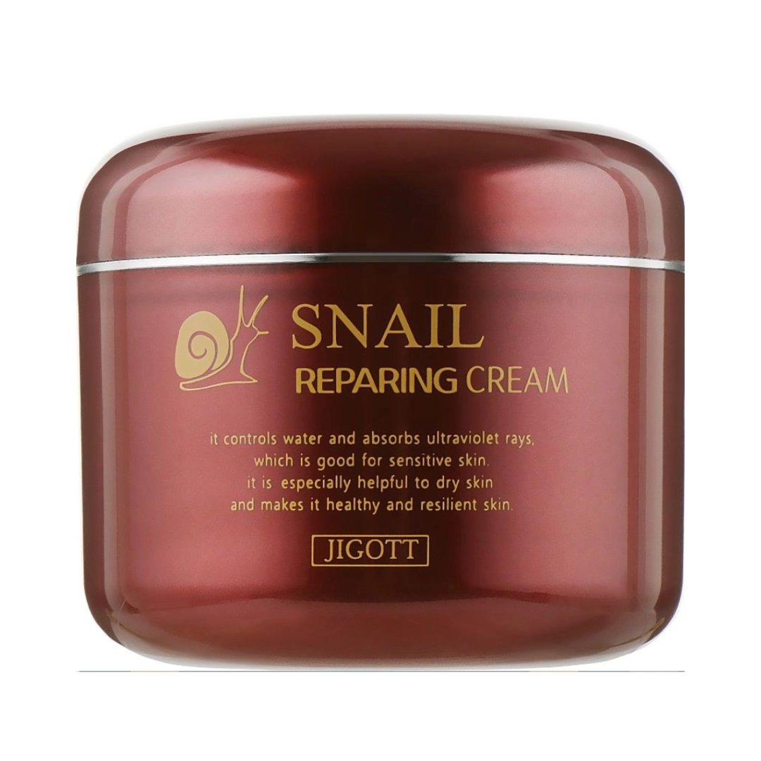 Jigott Snail Reparing Cream, Krem do twarzy, 100ml