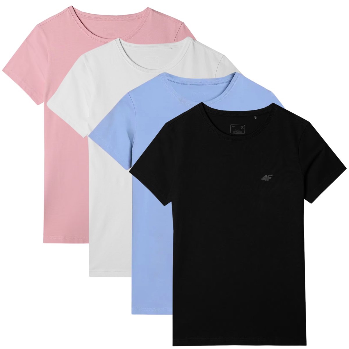 4F T-shirt damski (ZESTAW KOSZULEK 4 SZT.) 4P-SS-4FWMM00TTSHF2255-92S MULTICOLOR Roz. XS