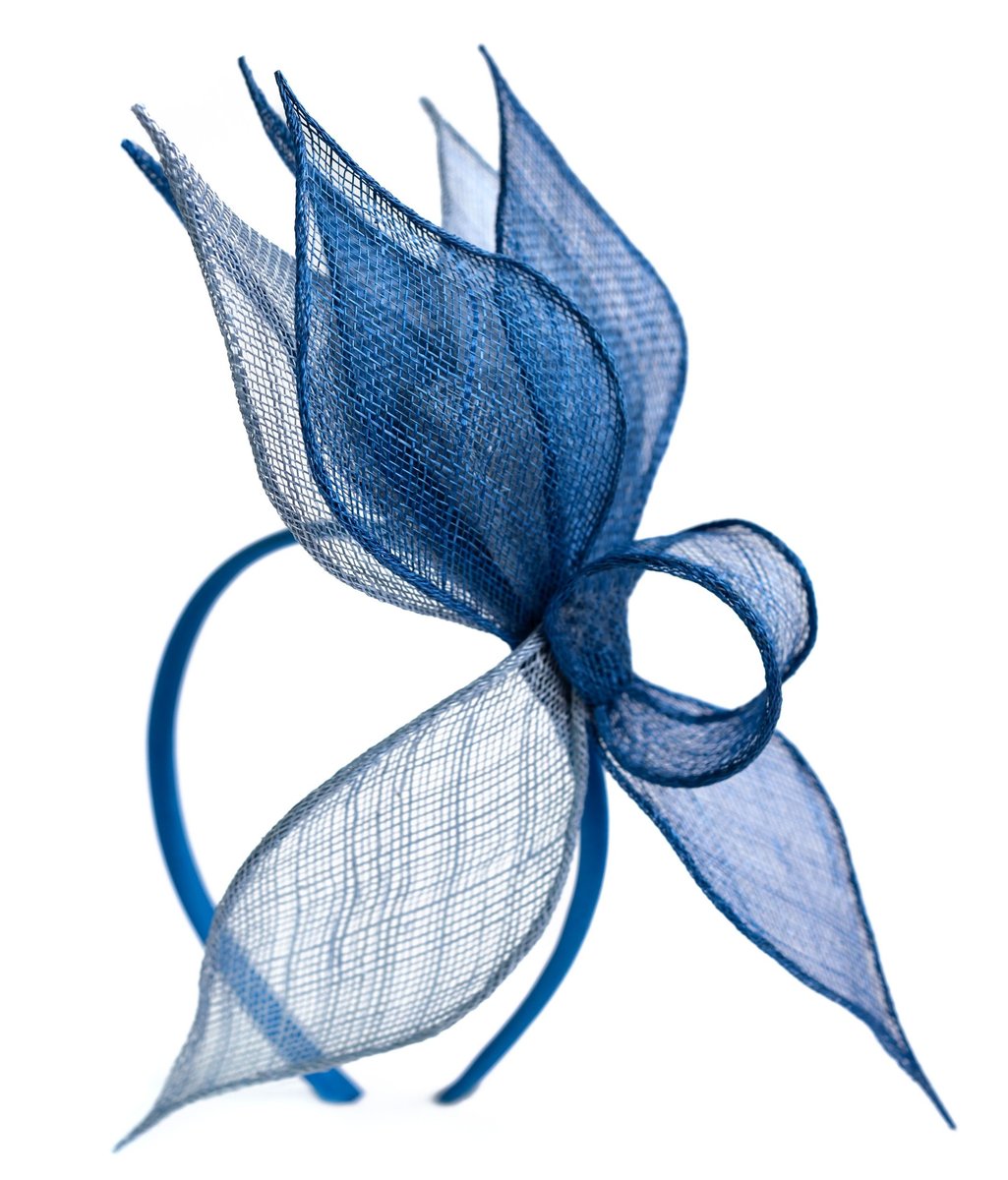 Fascynator Opaska Toczek Lniany Z Kokardą Na Wesele Ślub Elegancki Stylowy