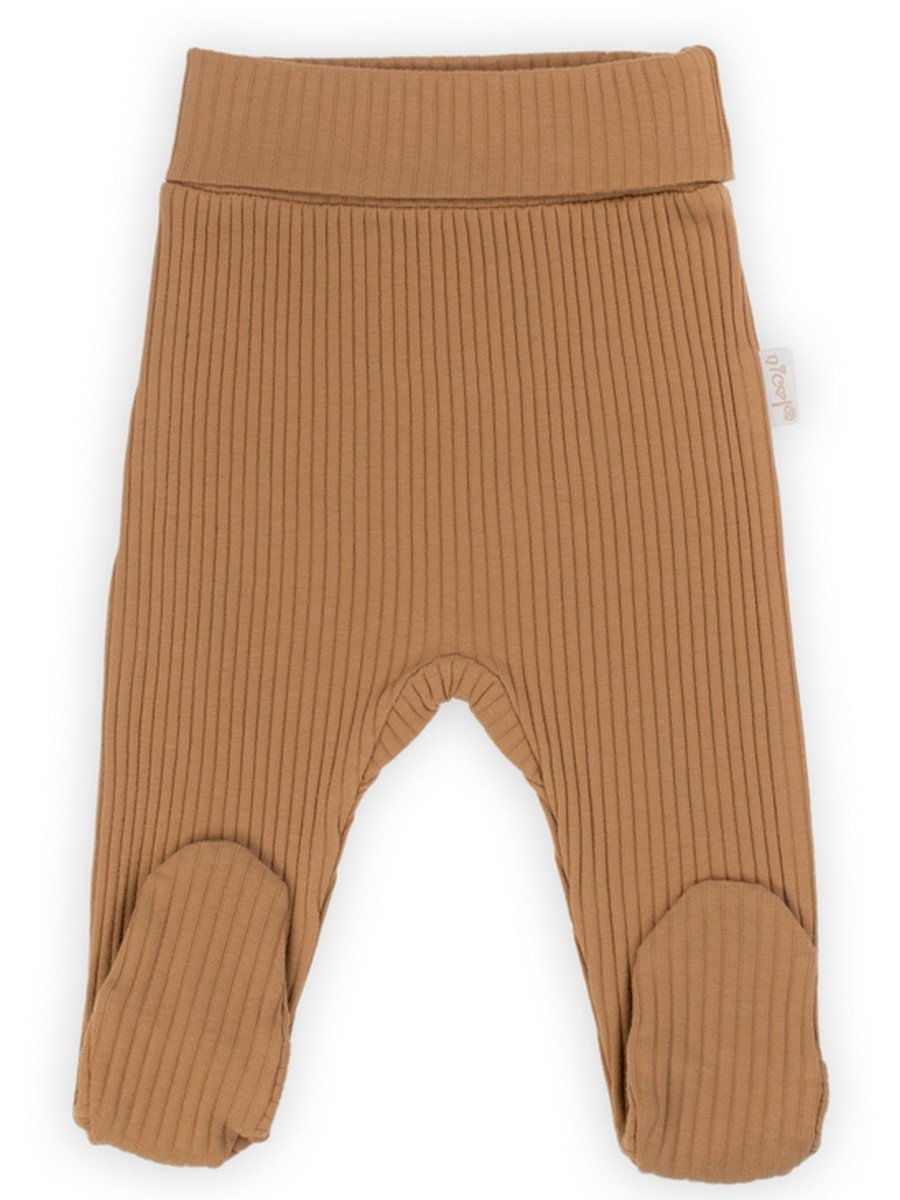 Niemowlęce półśpiochy prążkowane jasnobrązowe Nicol,r.80