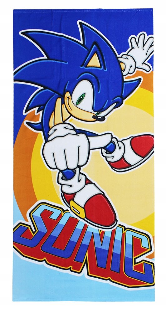 SONIC THE HEDGEHOG RĘCZNIK KĄPIELOWY NA BASEN WAKACJE LEKKI 70X140