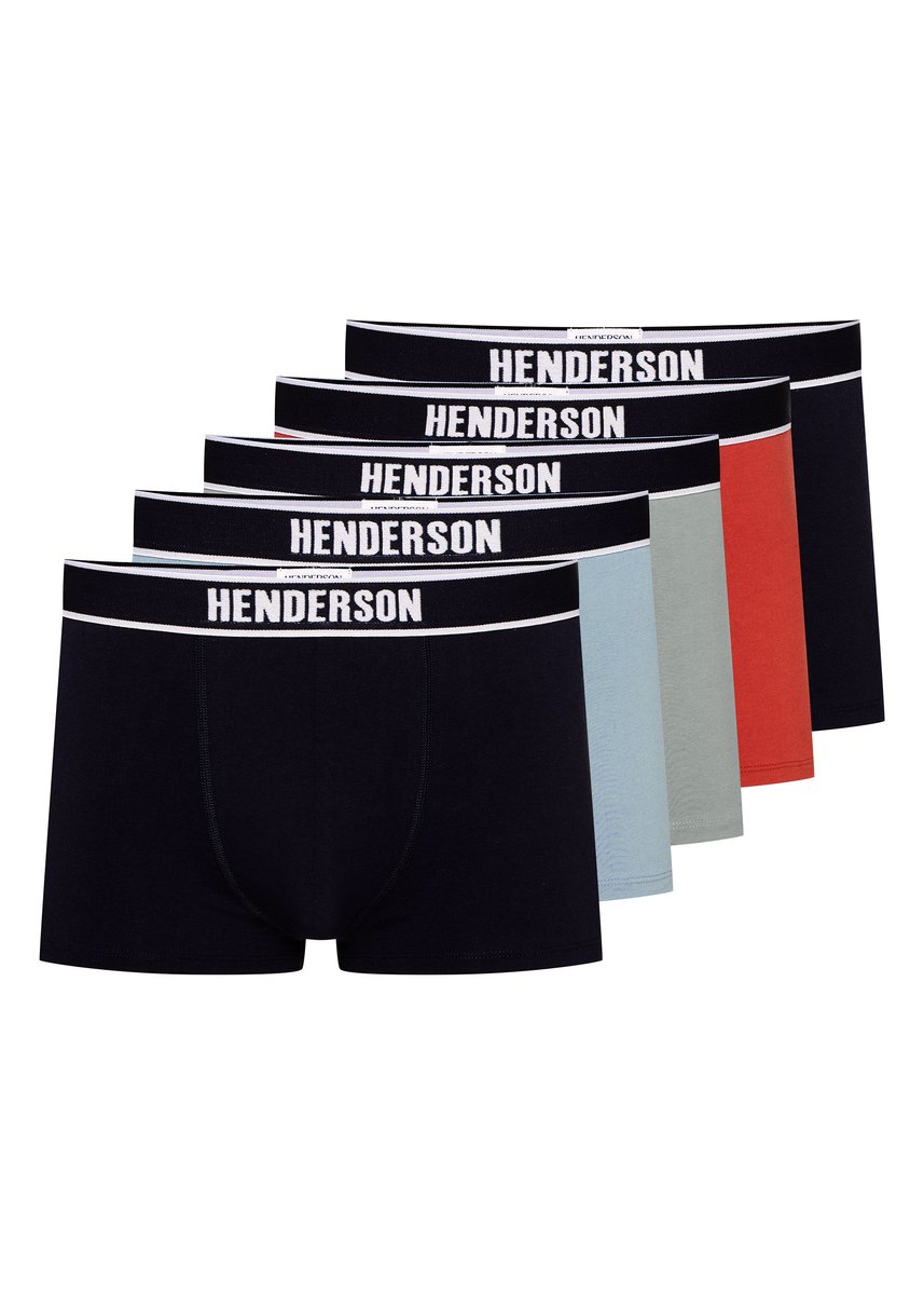 Bokserki Soon Henderson 5-pak granatowy, czerwony, błękitny, morski XL