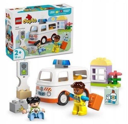 LEGO Duplo - Pogotowie Karetka z Kierowcą ZESTAW LEGO PREZENT DLA CHŁOPCA DZIEWCZYNKI DZIECI