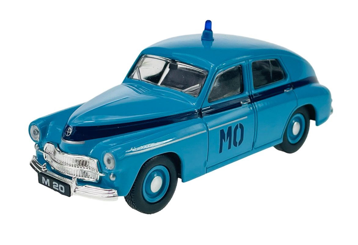 KOLEKCJA PRL WARSZAWA M-20 MILICJA NIEBIESKI 1:43