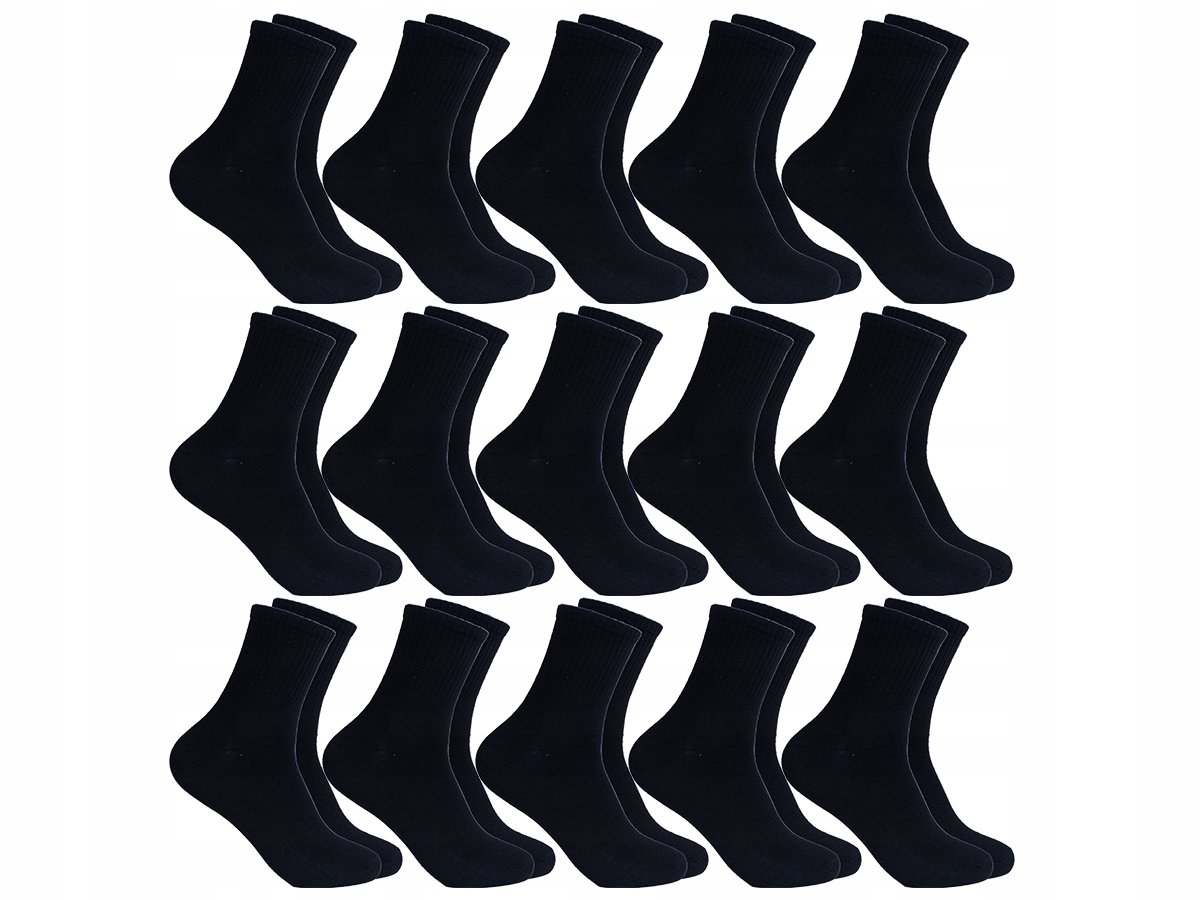 SKARPETY CZARNE DAMSKIE BAWEŁNIANE TRWAŁE Skarpetki 36 - 38