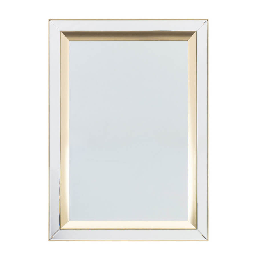 Prostokątne lustro do salonu Phantom 5055999228572 złote