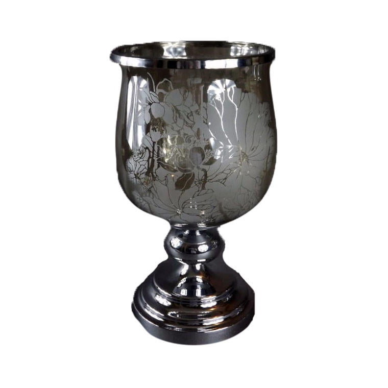 Elegancki Świecznik/Patera z Opalizującym Szkłem i