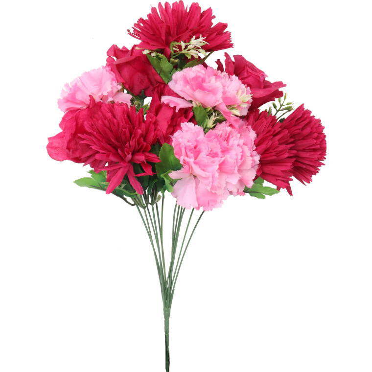 BUKIET 12 KWIATÓW MIX: RÓŻA, GOŹDZIK, CHRYZANTEMA