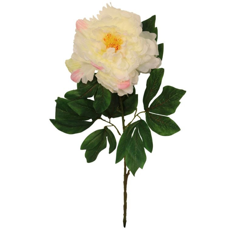 Piwonia Kwiat Sztuczny Biały