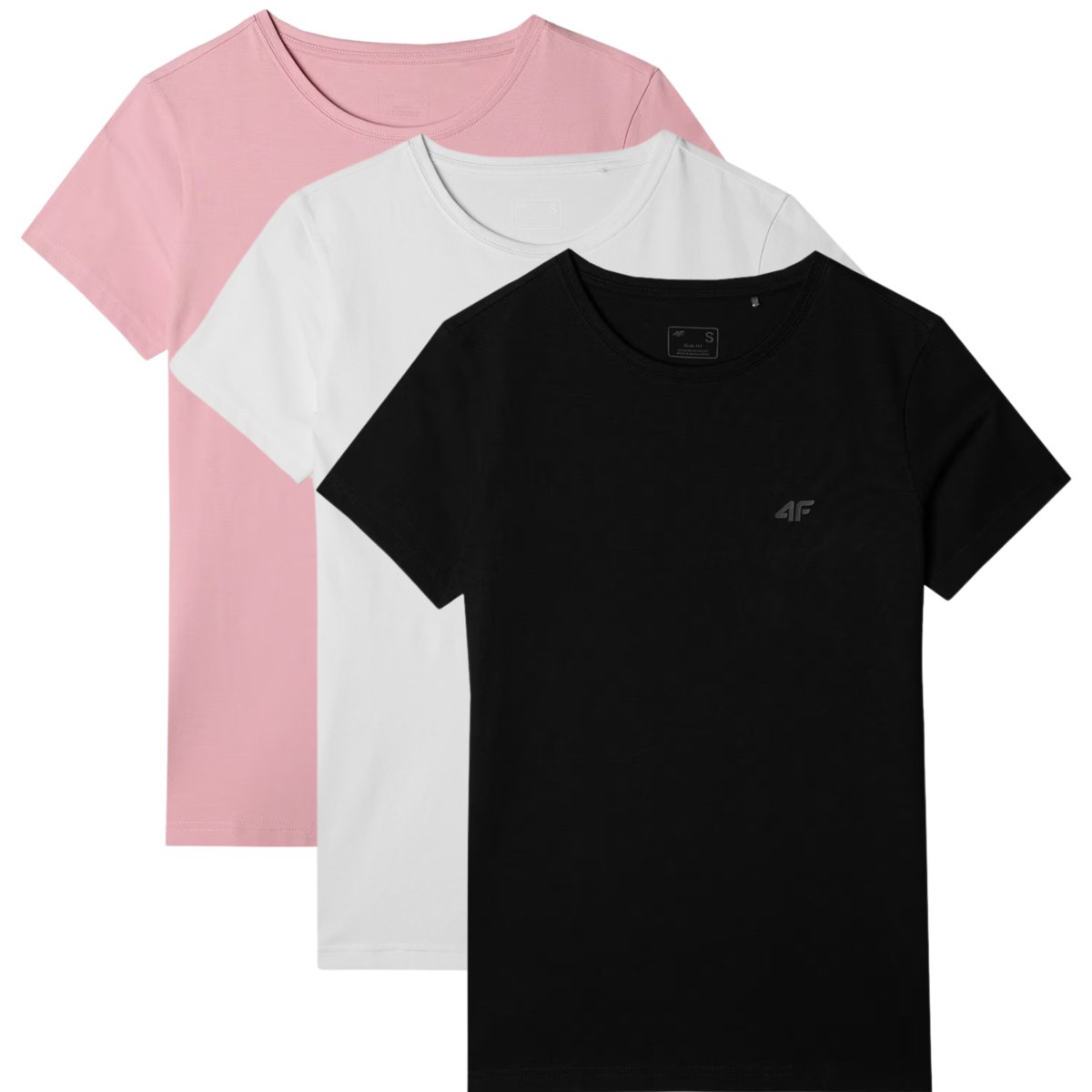 4F T-shirt damski (ZESTAW KOSZULEK 3 SZT.) 3P-SS-4FWMM00TTSHF2255-91S MULTICOLOR Roz. XS