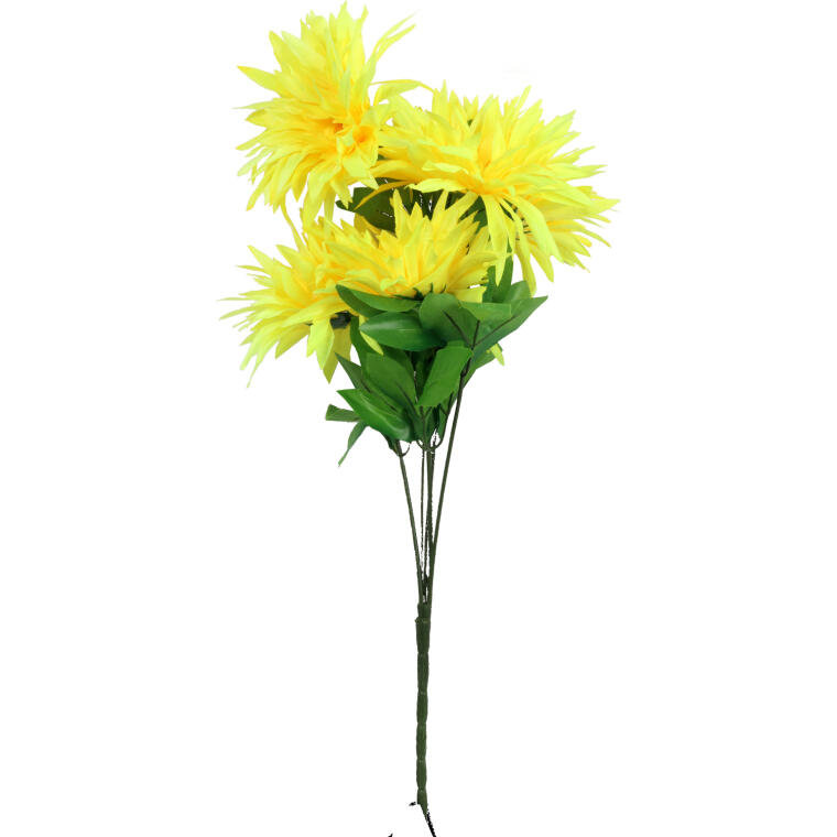 Bułiet Sztucznych Chryzantem w Kolorze Żółtym, 5 S