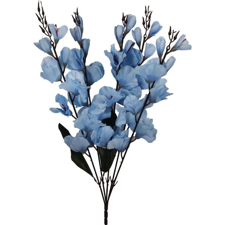 Sztuczne Gladiole Niebieskie w Bukiecie - 5 Sztuk,