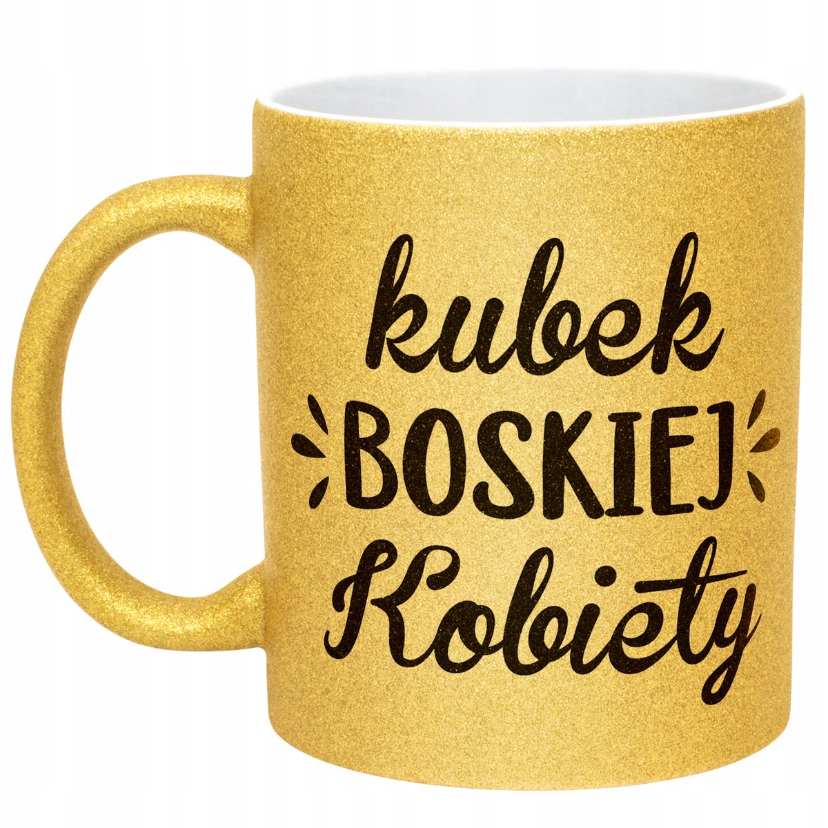 Złoty kubek brokatowy Dzień Kobiet Zabawny Prezent Upominek Dla Kobiety