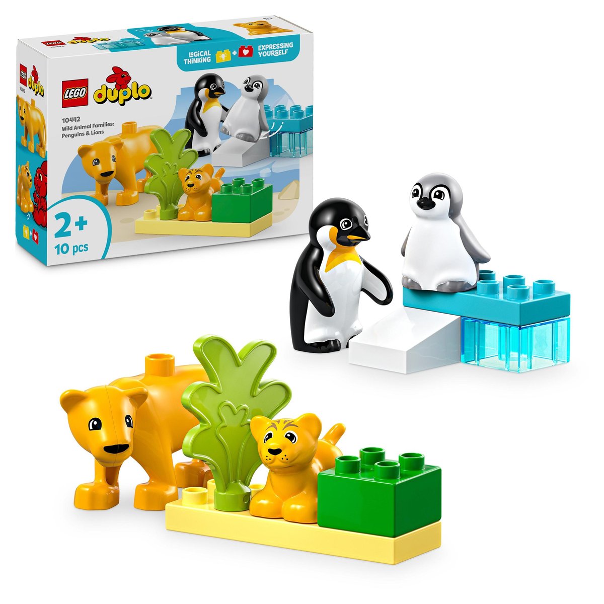 LEGO Duplo - Dzikie zwierzęta Pingwiny Lwy Zoo ZESTAW LEGO PREZENT DLA CHŁOPCA DZIEWCZYNKI DZIECI