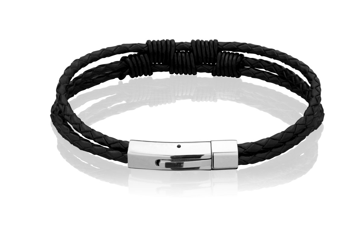 Bransoletka męska skórzana B-07